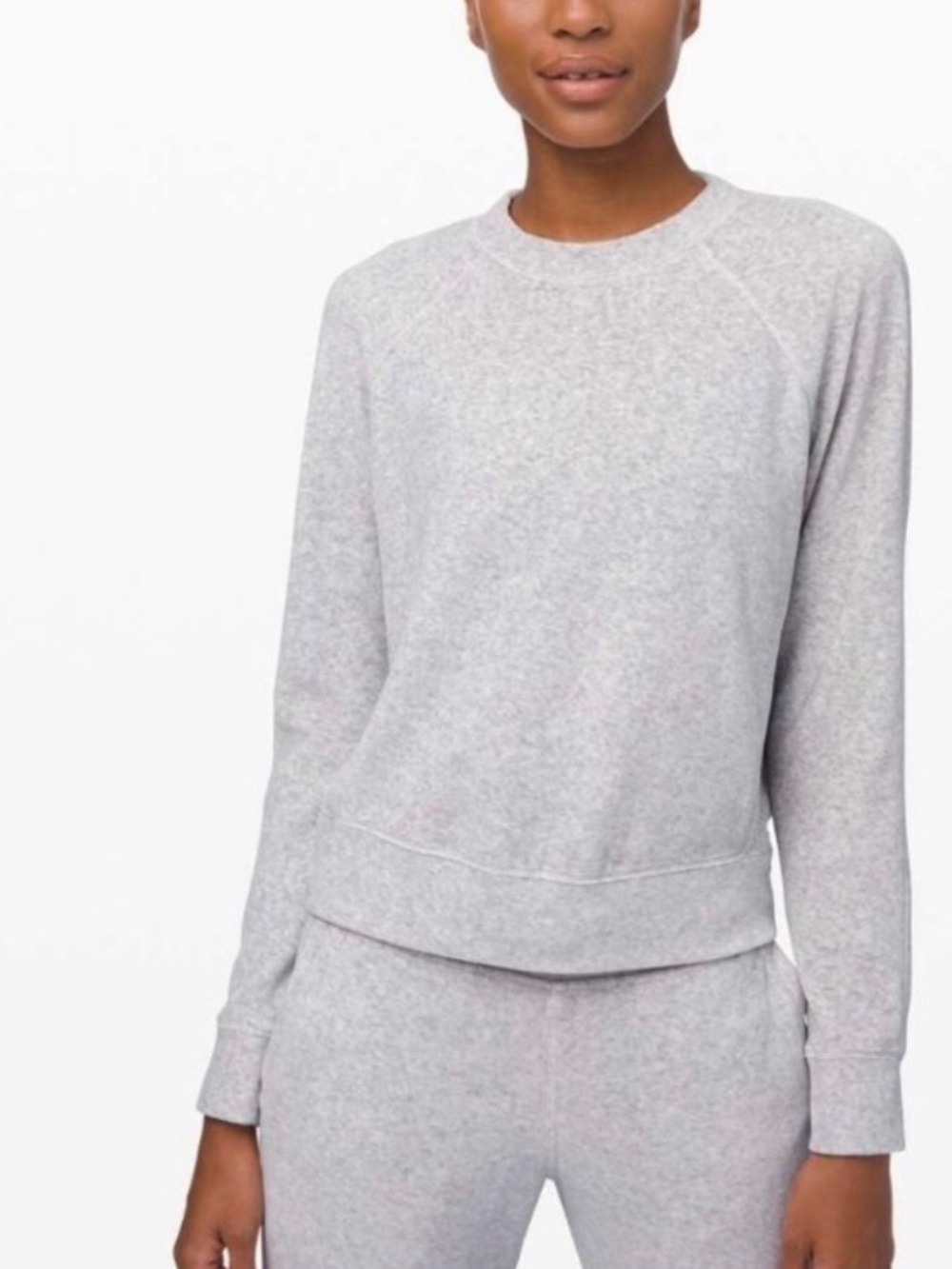 Lululemon | Every Moment Crew Velour Pullover | Small | Heather Grey